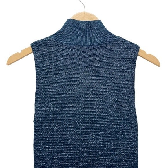 NWT Rachel Roy Kiki Navy Shimmer Midi Fitted Sheath Sweater Dress Size Large NEW - Picture 9 of 16